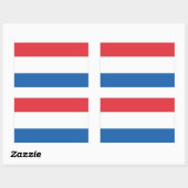 Sticker Rectangulaire Drapeau national de quatre Pays-Bas (Feuille)