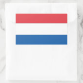 Sticker Rectangulaire Drapeau national de quatre Pays-Bas (Sac)