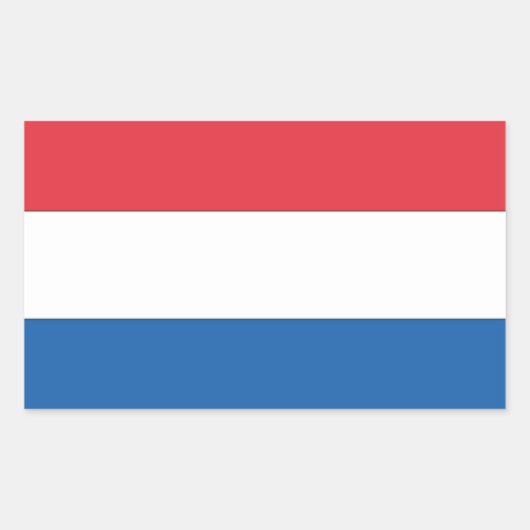 Sticker Rectangulaire Drapeau national de quatre Pays-Bas (Devant)