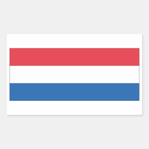 Sticker Rectangulaire Drapeau national de quatre Pays-Bas