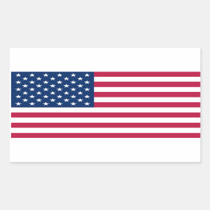 Sticker Rectangulaire Drapeau national des QUATRE Etats-Unis