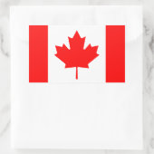 Sticker Rectangulaire Drapeau national du Canada QUATRE (Sac)