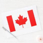 Sticker Rectangulaire Drapeau national du Canada QUATRE (Enveloppe)