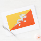 Sticker Rectangulaire Drapeau national du Dragon de Thunder au Bhoutan (Enveloppe)