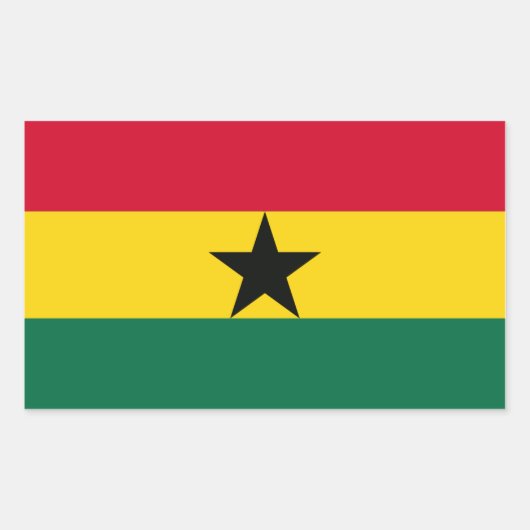Sticker Rectangulaire Drapeau national du Ghana (Devant)