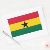 Sticker Rectangulaire Drapeau national du Ghana (Enveloppe)