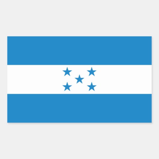Sticker Rectangulaire Drapeau national du Honduras (Devant)