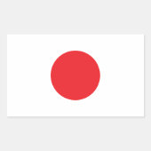Sticker Rectangulaire Drapeau national du Japon (Devant)