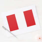 Sticker Rectangulaire Drapeau national du Pérou (Enveloppe)
