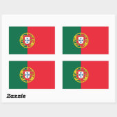 Sticker Rectangulaire Drapeau national du Portugal (Feuille)