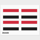 Sticker Rectangulaire Drapeau national du Yémen (Feuille)