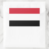 Sticker Rectangulaire Drapeau national du Yémen (Sac)