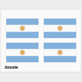 Sticker Rectangulaire Drapeau national FOUR Argentine (Feuille)