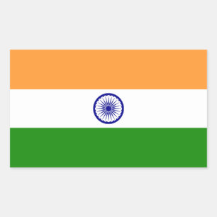 Sticker Rectangulaire Drapeau national indien