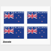 Sticker Rectangulaire Drapeau néo-zélandais (Feuille)