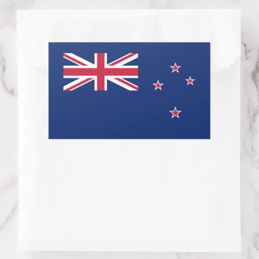 Sticker Rectangulaire Drapeau néo-zélandais (Sac)