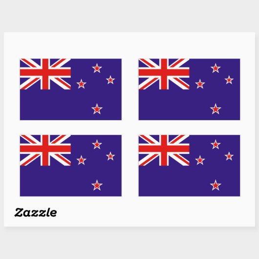 Sticker Rectangulaire Drapeau néo-zélandais (Feuille)