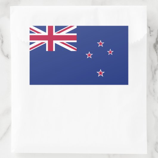 Sticker Rectangulaire Drapeau néo-zélandais (Sac)