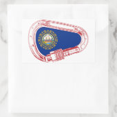 Sticker Rectangulaire Drapeau New Hampshire Escalade carabiner (Sac)