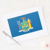 Sticker Rectangulaire Drapeau NEW YORK - (Enveloppe)