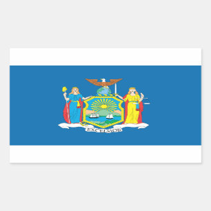 Sticker Rectangulaire Drapeau NEW YORK -