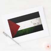 Sticker Rectangulaire Drapeau noir Grunge Palestine (Enveloppe)