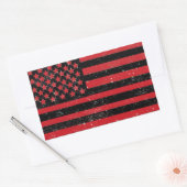 Sticker Rectangulaire Drapeau noir rouge (Enveloppe)