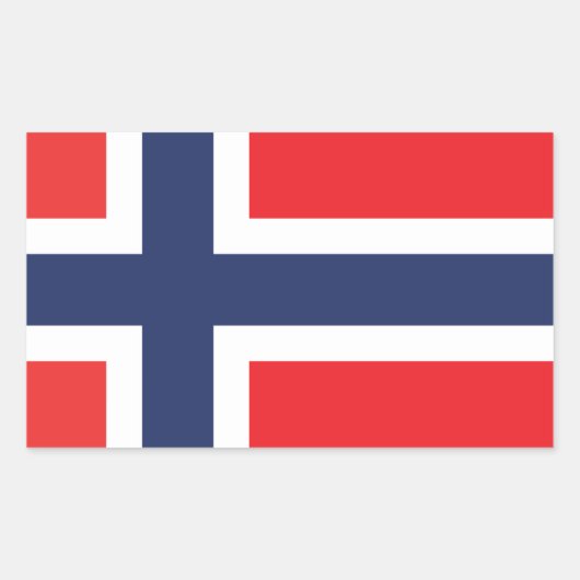 STICKER RECTANGULAIRE DRAPEAU NORVÈGE (Devant)