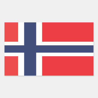 STICKER RECTANGULAIRE DRAPEAU NORVÈGE