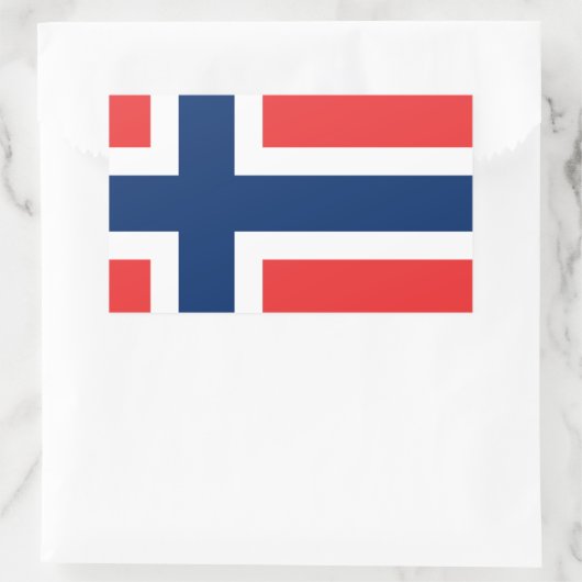 Sticker Rectangulaire Drapeau norvégien (Sac)