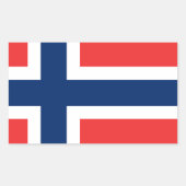 Sticker Rectangulaire Drapeau norvégien (Devant)