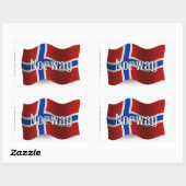 Sticker Rectangulaire Drapeau norvégien (Feuille)