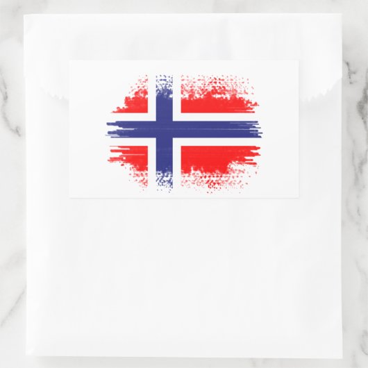 Sticker Rectangulaire Drapeau norvégien (Sac)