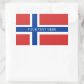 Sticker Rectangulaire Drapeau norvégien (Sac)