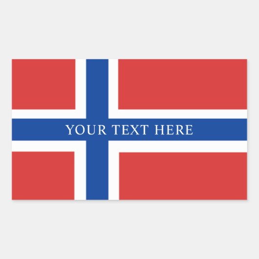 Sticker Rectangulaire Drapeau norvégien (Devant)