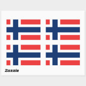 Sticker Rectangulaire Drapeau norvégien (Feuille)