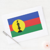 Sticker Rectangulaire Drapeau Nouvelle-Calédonie - Drapeau de Nouvelle-C (Enveloppe)