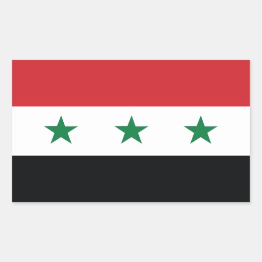 Sticker Rectangulaire Drapeau officiel de l'Irak (Devant)