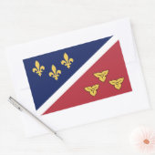 Sticker Rectangulaire Drapeau (officieux) de Metairie, Louisiane (Enveloppe)