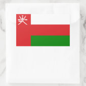 Sticker Rectangulaire Drapeau omanais, Drapeau omanais (Sac)