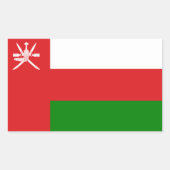 Sticker Rectangulaire Drapeau omanais, Drapeau omanais (Devant)