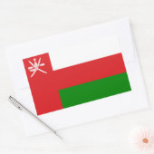 Sticker Rectangulaire Drapeau omanais, Drapeau omanais (Enveloppe)