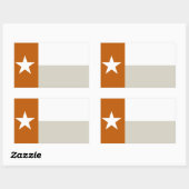 Sticker Rectangulaire Drapeau Orange Texas (Feuille)