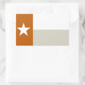 Sticker Rectangulaire Drapeau Orange Texas (Sac)