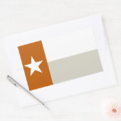 Sticker Rectangulaire Drapeau Orange Texas (Enveloppe)