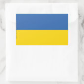 Sticker Rectangulaire Drapeau ordinaire de l'Ukraine (Sac)