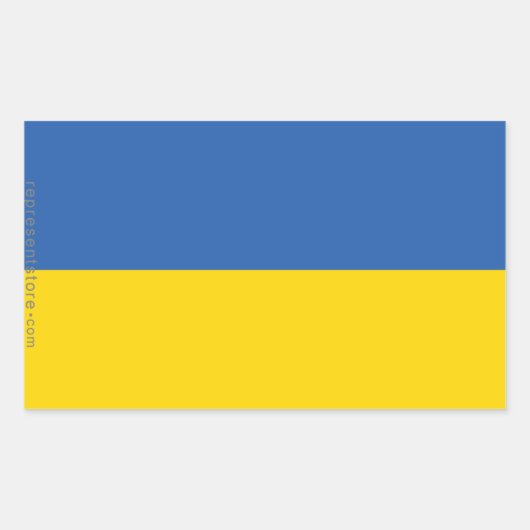 Sticker Rectangulaire Drapeau ordinaire de l'Ukraine (Devant)