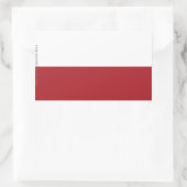 Sticker Rectangulaire Drapeau ordinaire de Pologne (Sac)