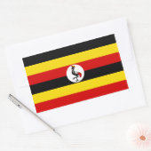 Sticker Rectangulaire Drapeau Ouganda/Ouganda (Enveloppe)