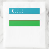 Sticker Rectangulaire Drapeau ouzbek/ouzbek/ouzbek (Sac)